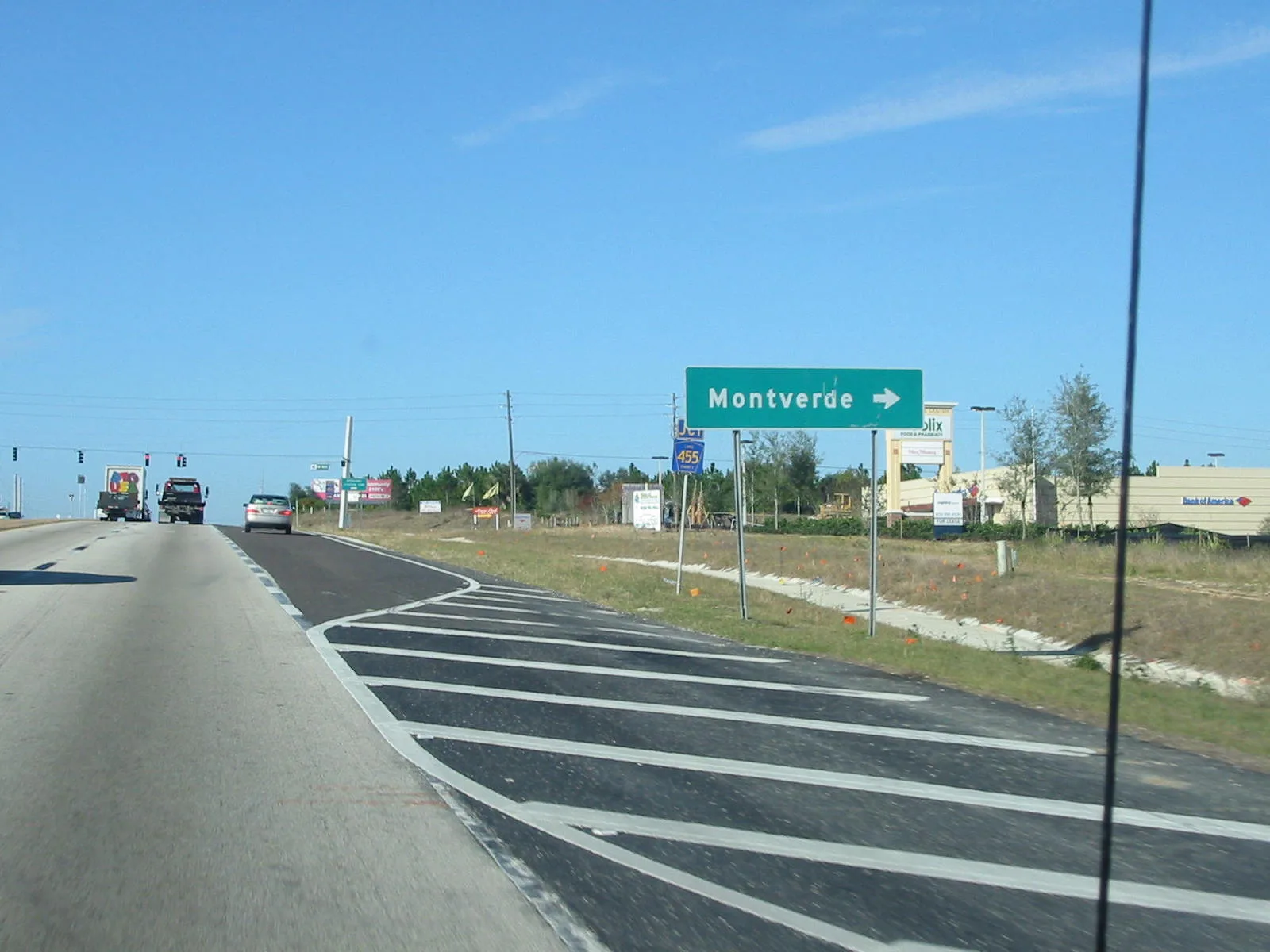 State Road 50 westbound at County Road 455, east of downtown Clermont. The picture does not show the area as it is today.