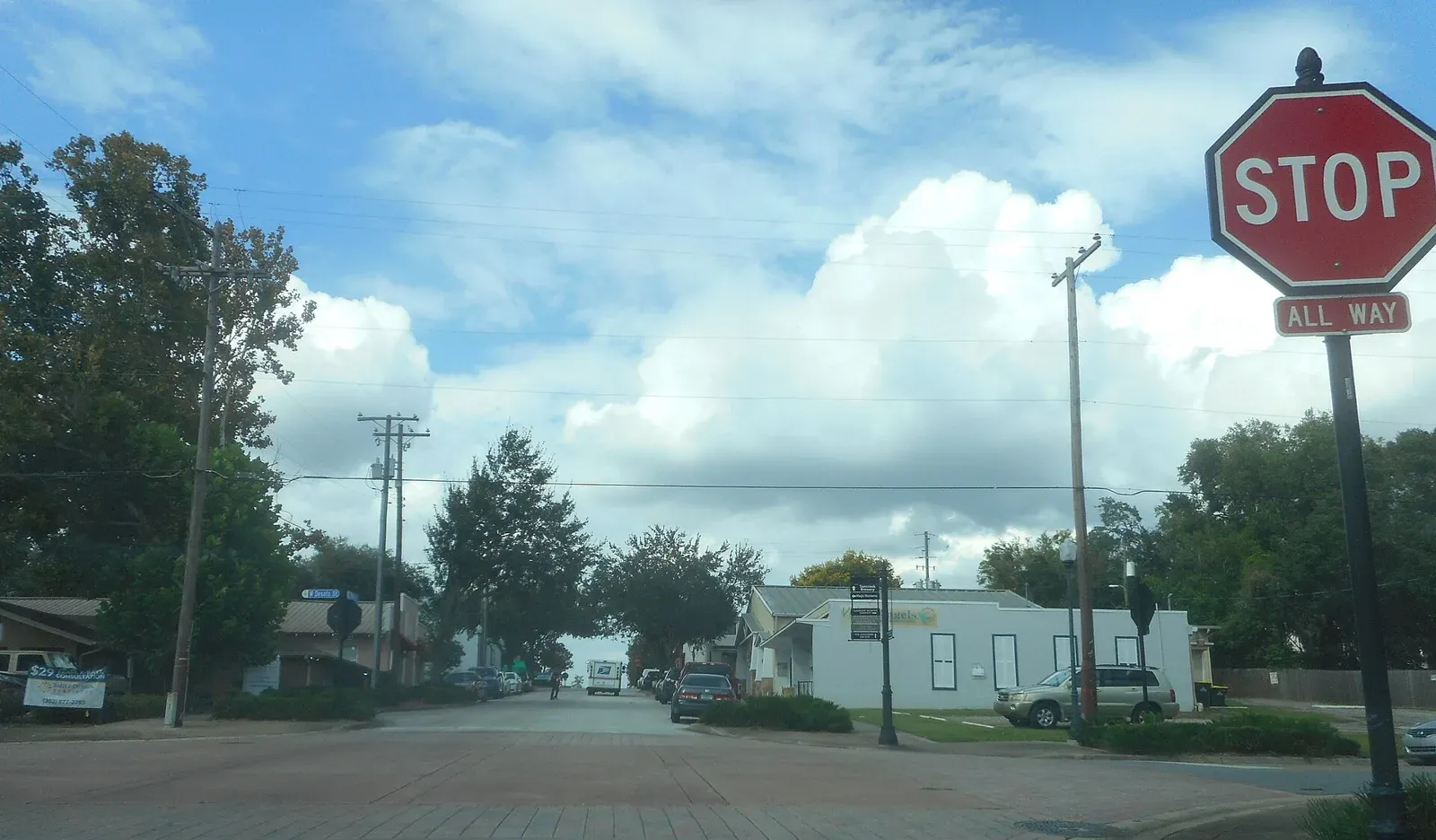 Eighth Street at DeSoto Street in downtown Clermont, part of the Harvest Festival area.