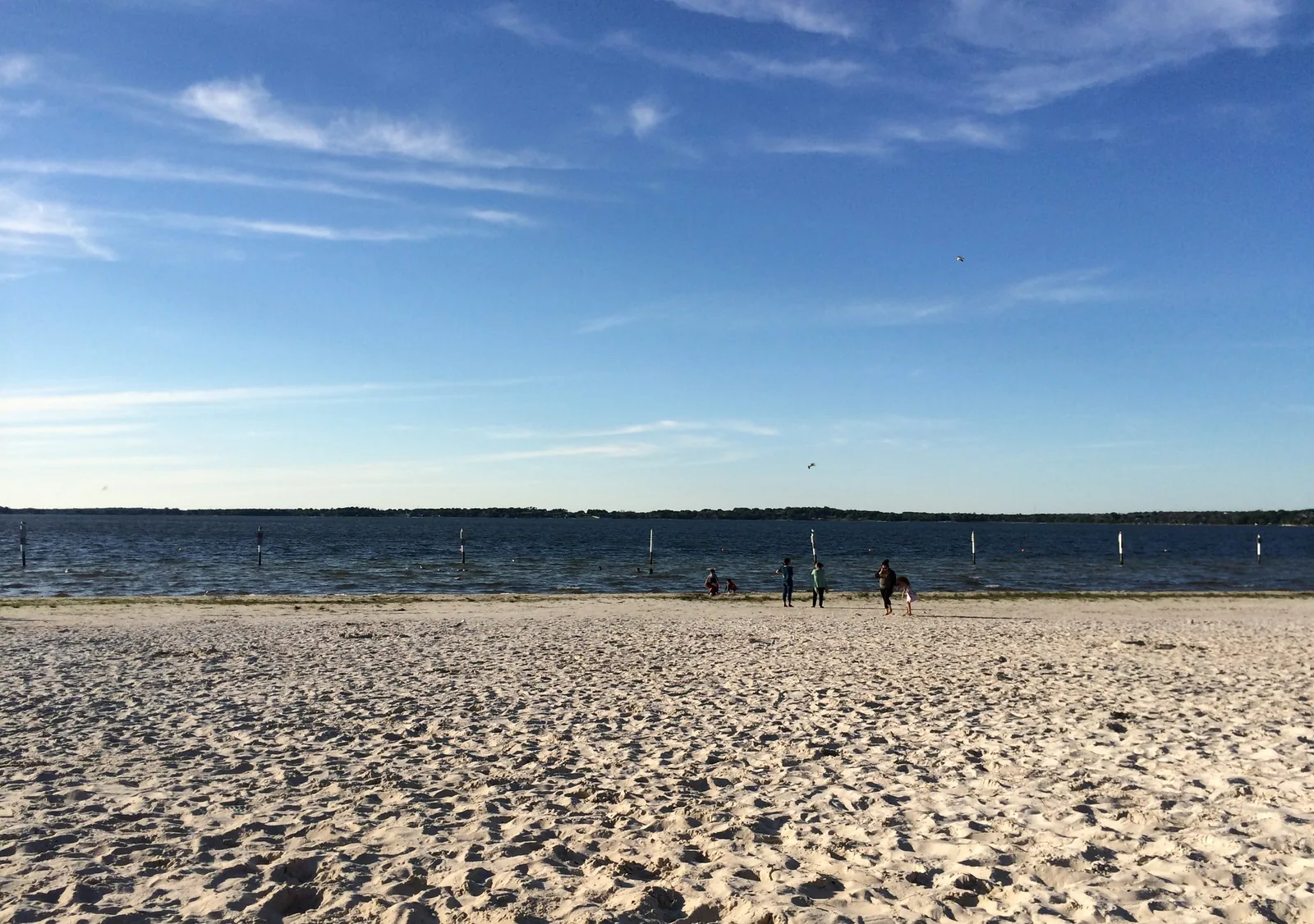 The beach at Waterfront Park on Lake Minneola in Clermont, the Horrible Hundred's start and finish.